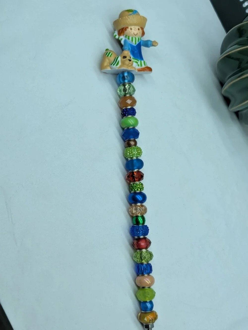 Handmade Beaded Fairy Wand/Plant/Garden Stake W/Huckleberry Pie Topper 🍓